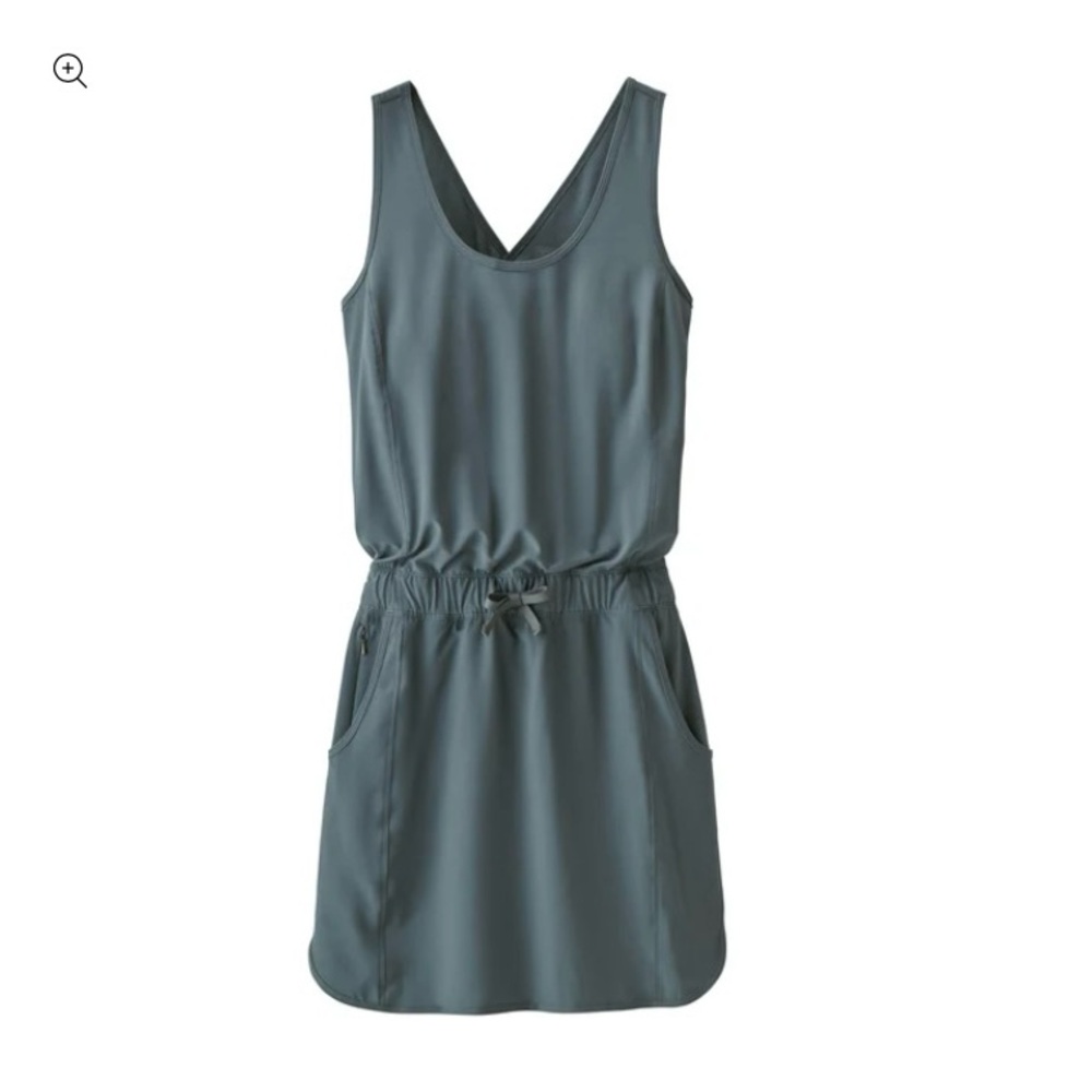 Patagonia Slate Blue Sleeveless Drawstring Waist Dress